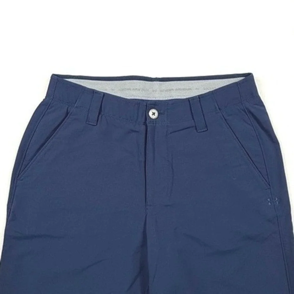 Under Armour Mens Match Play Golf Pants Navy Blue Loose Fit 30x34
